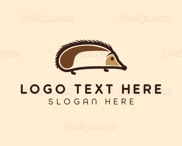 Cute Hedgehog Animal Logo