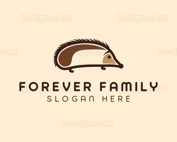 Cute Hedgehog Animal Logo