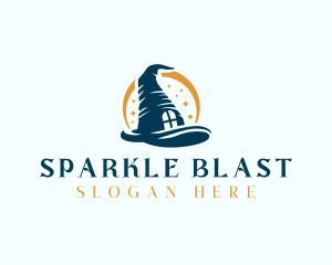 Sparkling Wizard Hat logo design