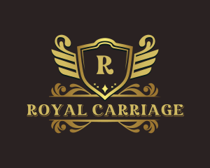 Royal Shield Wings logo design