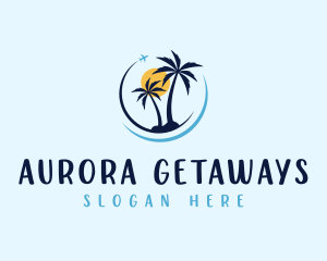 Travel Getaway Beach logo design