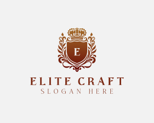 High End Shield Crown logo design