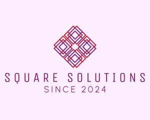 Professional Square Line Art logo design