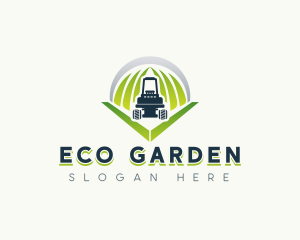 Lawn Mower Grass logo design