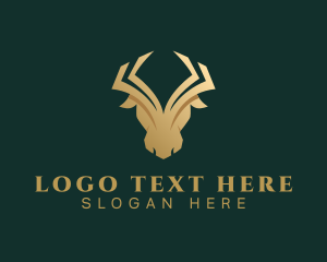 Gold Luxury Bull logo