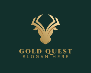 Gold Luxury Bull logo design