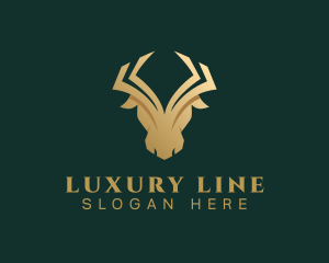 Gold Luxury Bull logo design