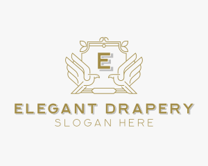 Elegant Bird Heraldry logo design