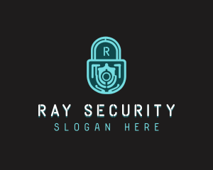 Tech Security Lock logo design