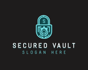 Tech Security Lock logo design