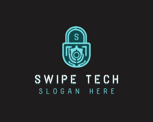 Tech Security Lock logo design