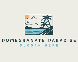 Sunset Beach Vacation logo design