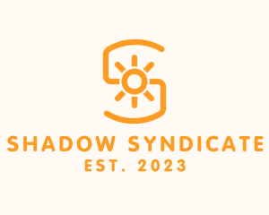 Orange Sunlight Letter S logo design