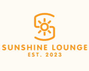 Orange Sunlight Letter S logo design