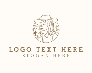 Ranch - Rodeo Ranch Cowgirl logo design