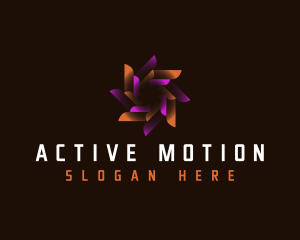 Digital Swirl Motion logo design