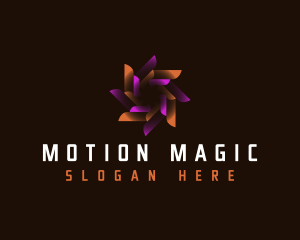 Digital Swirl Motion logo design