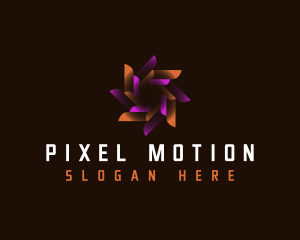 Digital Swirl Motion logo design