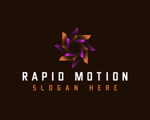 Digital Swirl Motion logo design