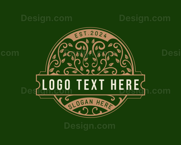 Elegant Floral Gardening Logo