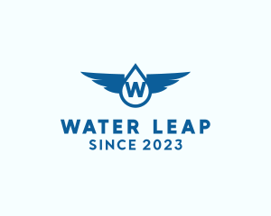 Water Drop Wings logo design