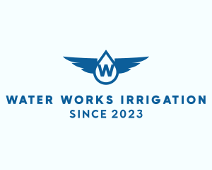 Water Drop Wings logo design