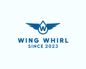 Water Drop Wings logo design