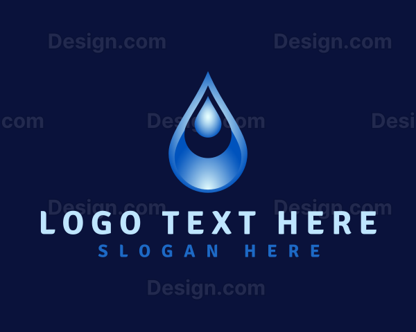 Aqua Water Droplet Logo