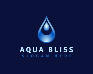 Aqua Water Droplet logo design