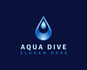 Aqua Water Droplet logo design