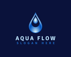 Aqua Water Droplet logo design