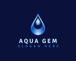 Aqua Water Droplet logo design