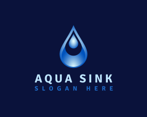 Aqua Water Droplet logo design