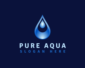 Aqua Water Droplet logo design