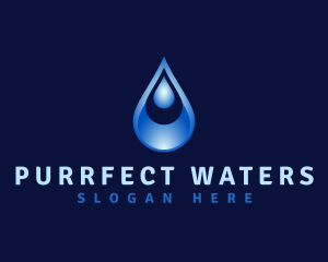 Aqua Water Droplet logo design