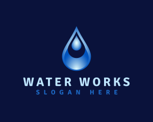 Aqua Water Droplet logo design