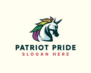 Gay Pride Unicorn logo design