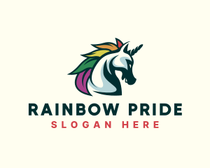 Gay Pride Unicorn logo design