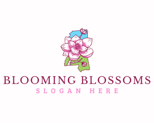 Mississippi Magnolia Bloom logo design