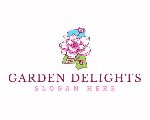 Mississippi Magnolia Bloom logo design