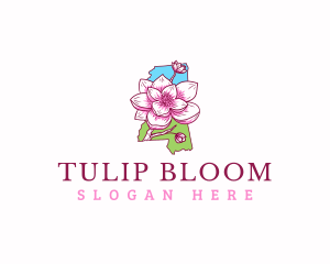 Mississippi Magnolia Bloom logo design