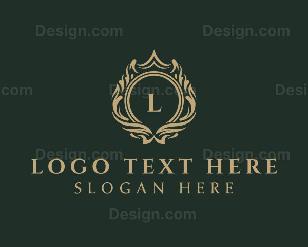 Luxury Crown Wreath Logo