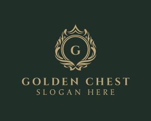 Luxury Crown Wreath  logo design