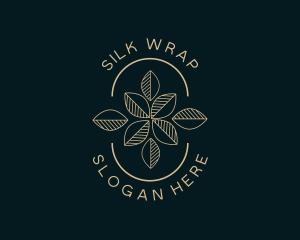 Geometric Leaf Flower logo design