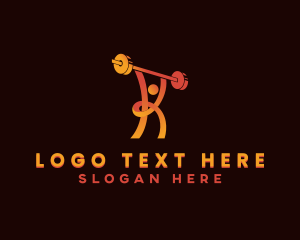Gym Weightlifting Letter K logo
