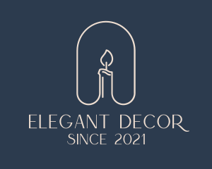 Fire Candle Decor logo design