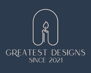 Fire Candle Decor logo design