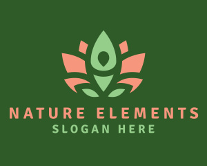 Nature Flower Yoga logo design