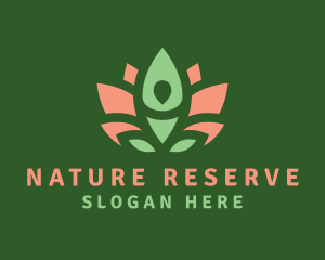 Nature Flower Yoga logo design