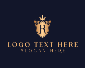 Crown Shield Letter R logo